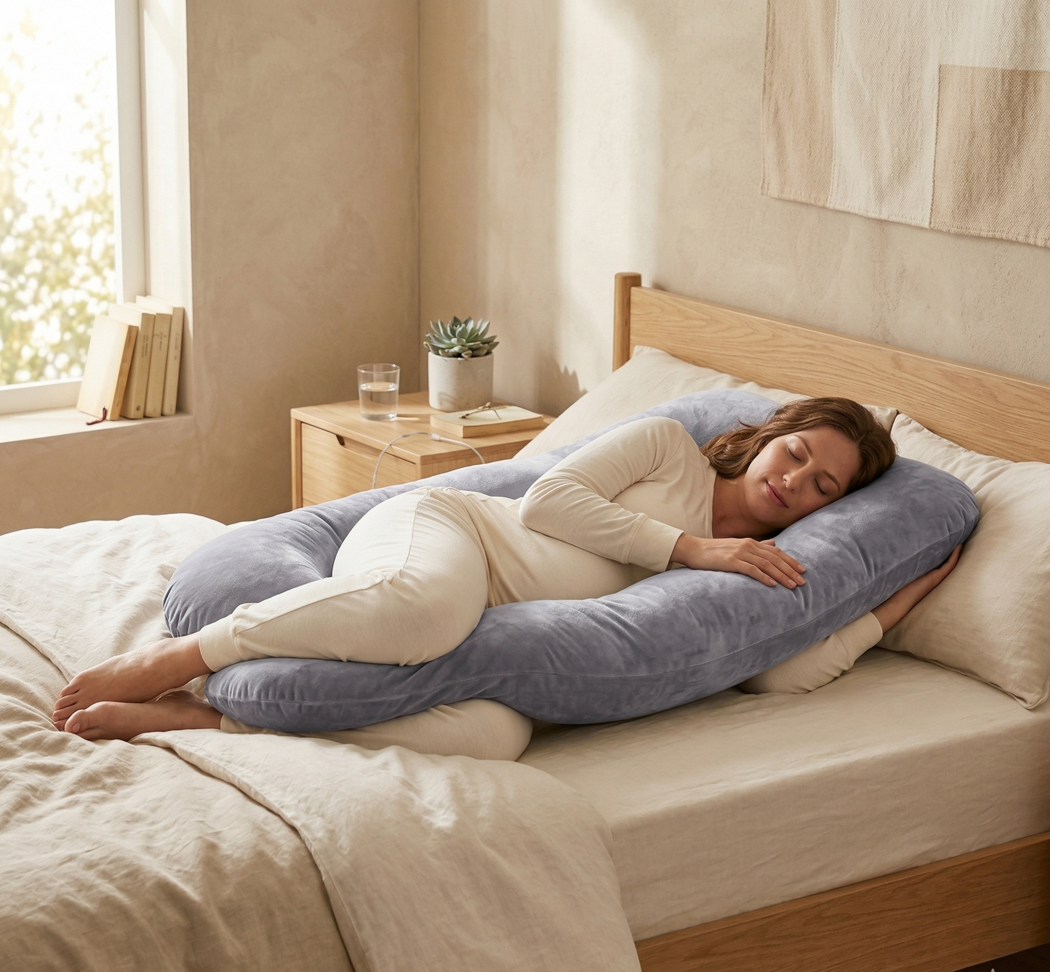 Coussin de grossesse - Maintien doux et confort enveloppant - Elunia