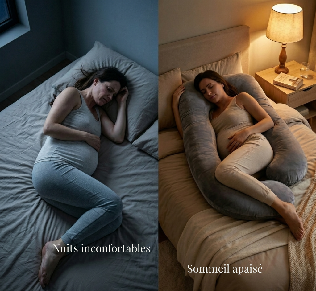 Coussin de grossesse - Maintien doux et confort enveloppant - Elunia