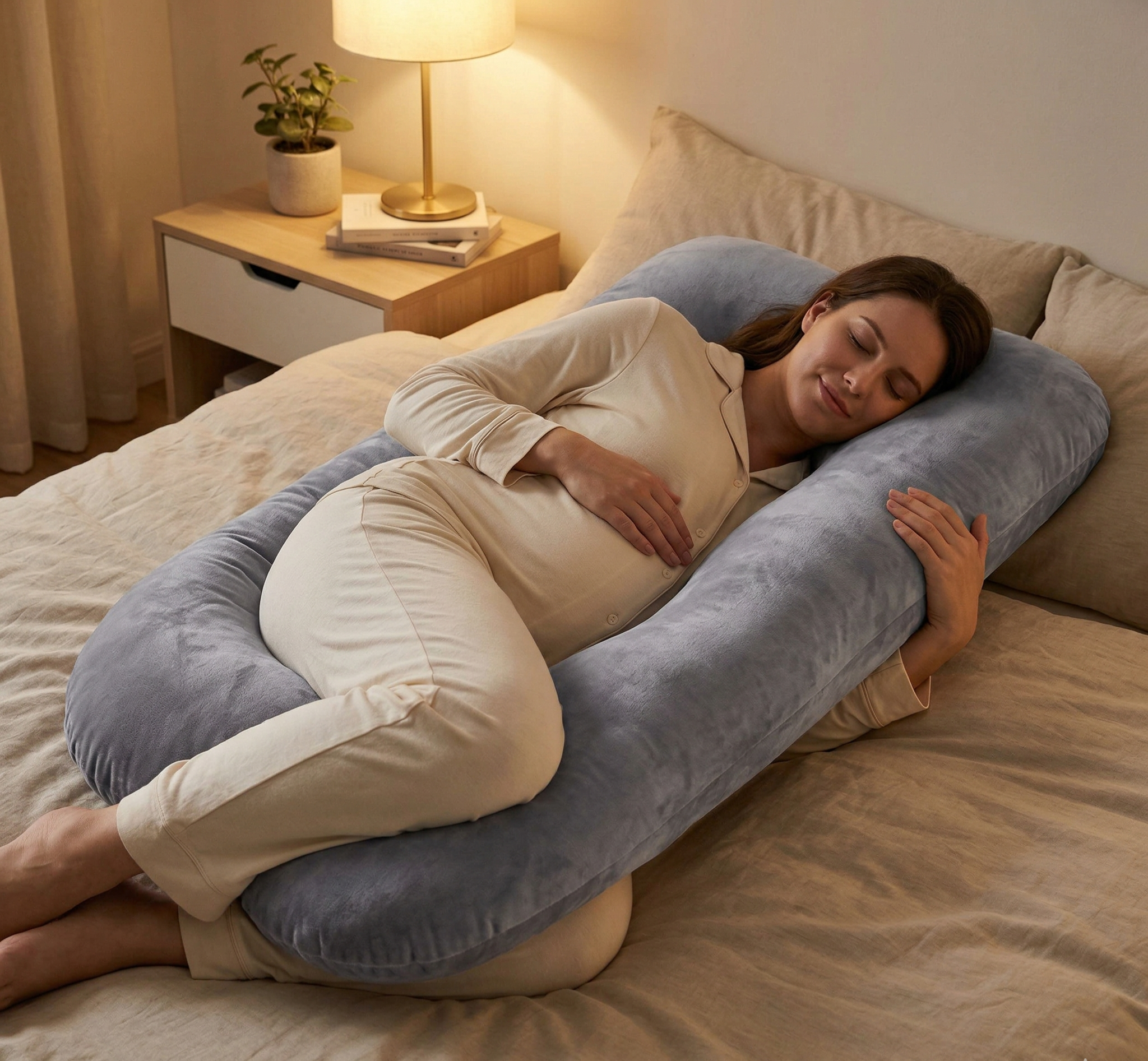 Coussin de grossesse - Maintien doux et confort enveloppant - Elunia